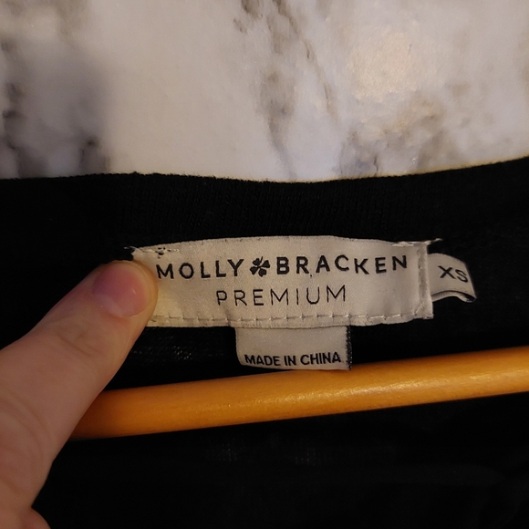 Molly Bracken Lace Ruffles Drawstring Tee size XS - Picture 6 of 6